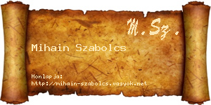 Mihain Szabolcs névjegykártya